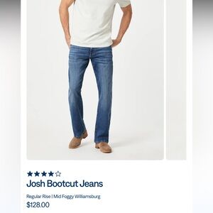 New Mavi Josh Bootcut Jean 36 x 32